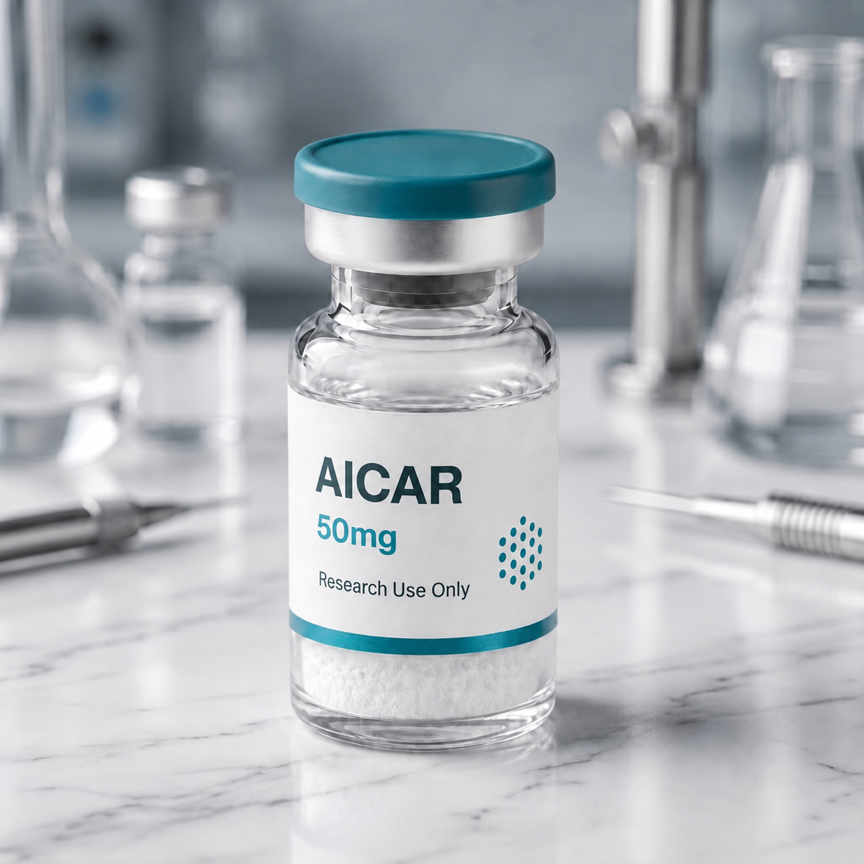 AICAR vial, mock product photograph