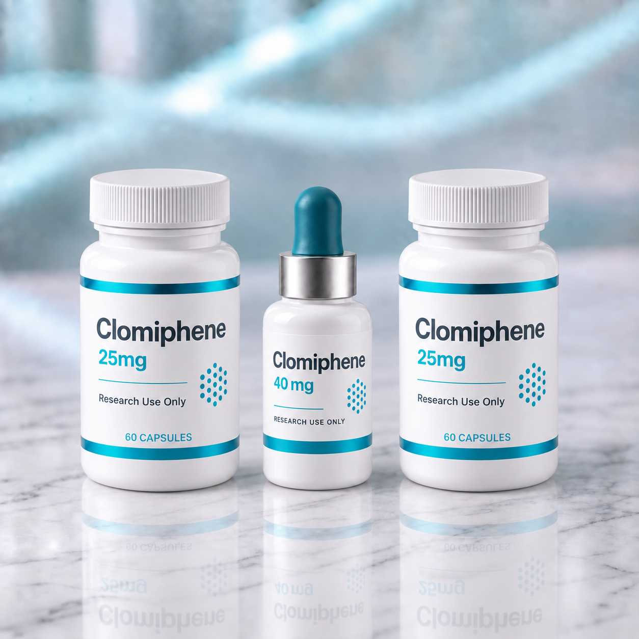 Clomiphene, mock product photograph