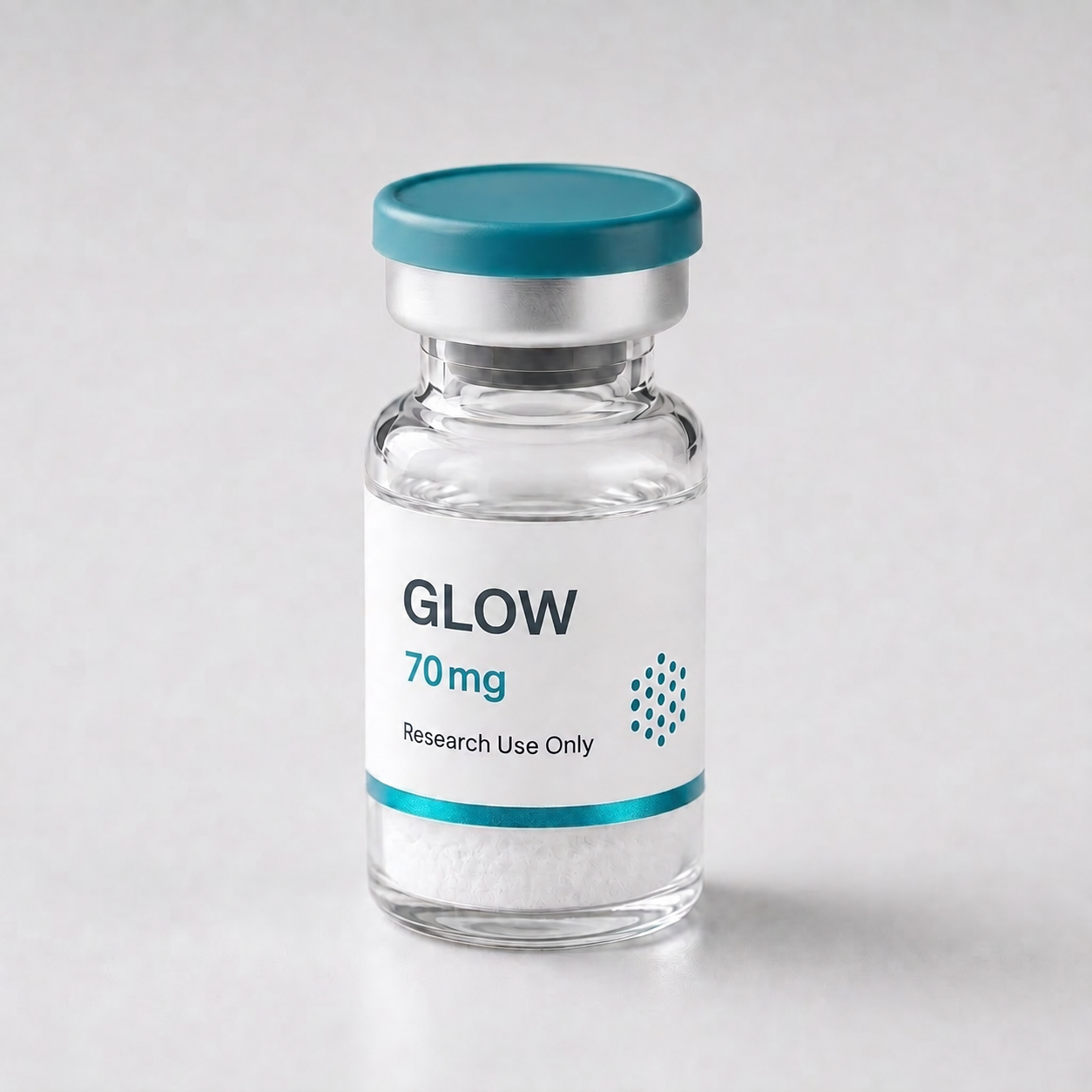 GLOW blend vial, mock product photograph