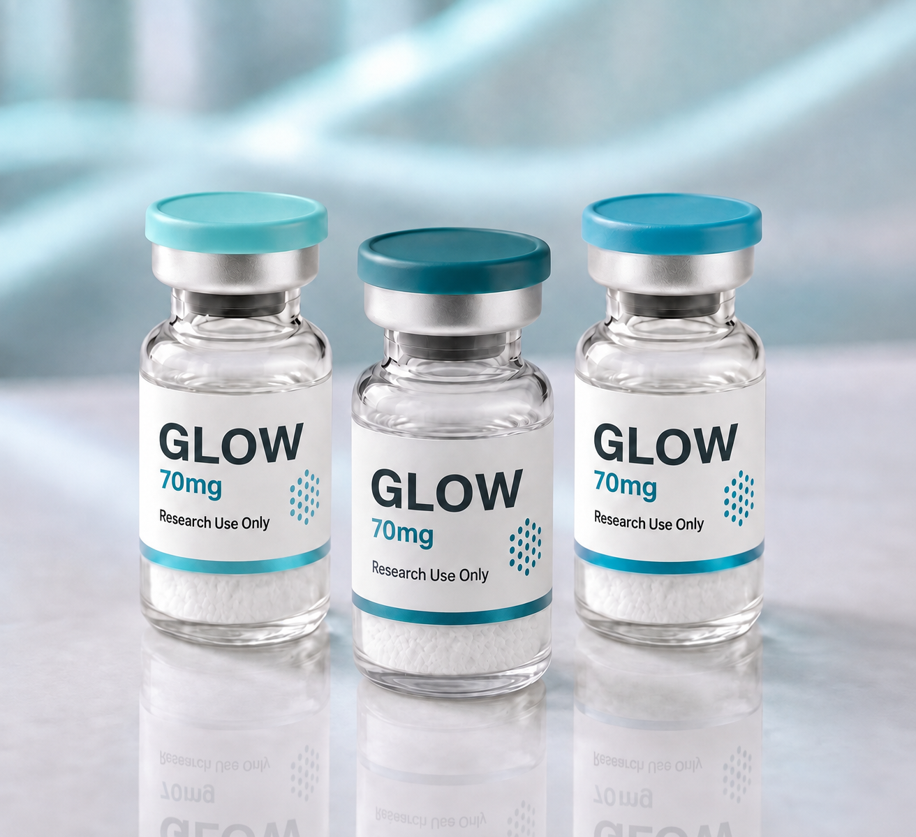 GLOW blend, mock product photograph