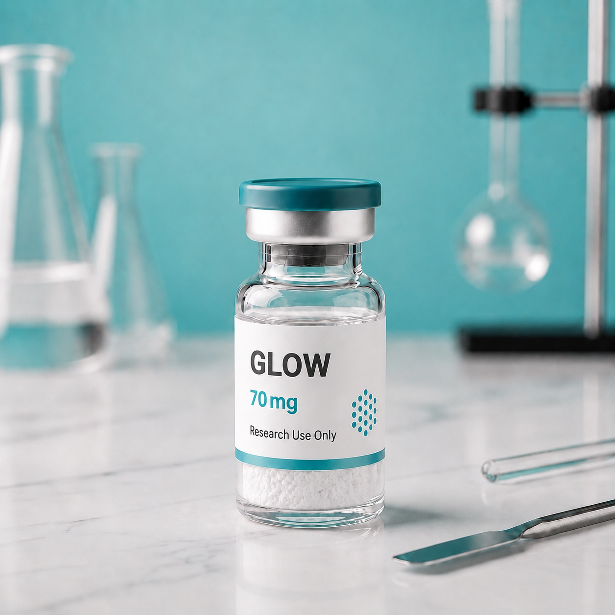GLOW blend, mock product photograph