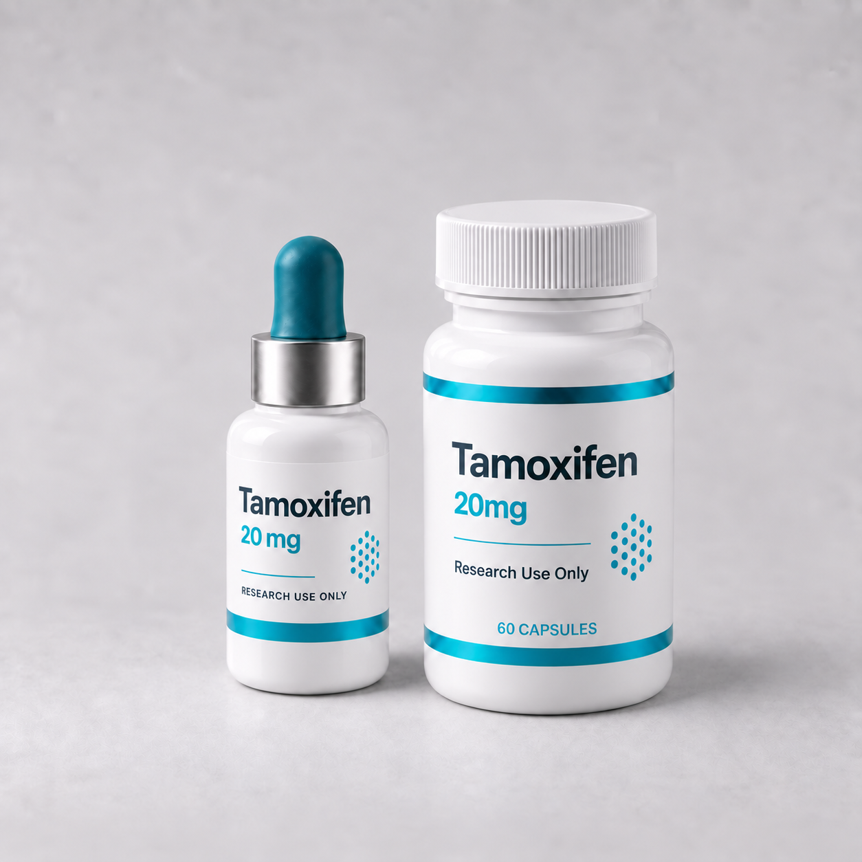 Tamoxifen vial, mock product photograph