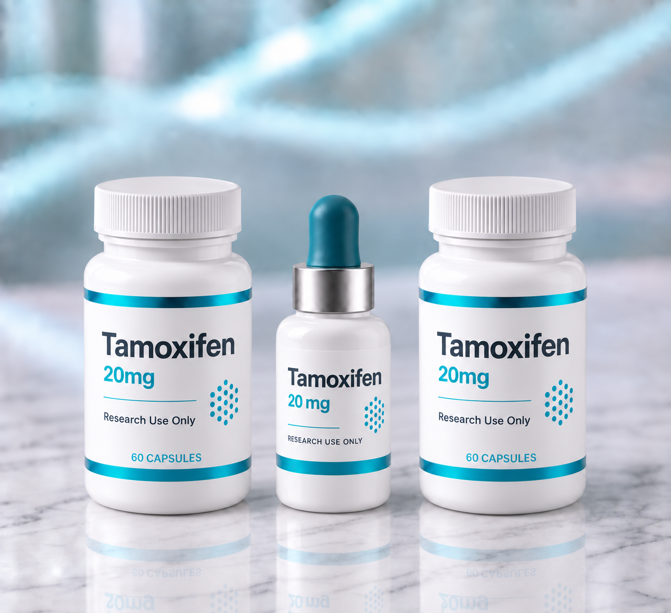 Tamoxifen, mock product photograph
