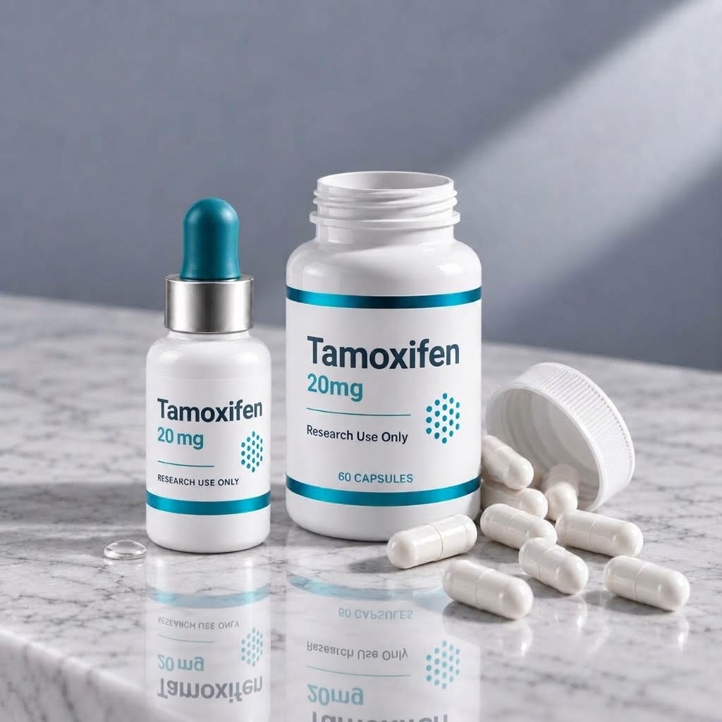 Tamoxifen, mock product photograph