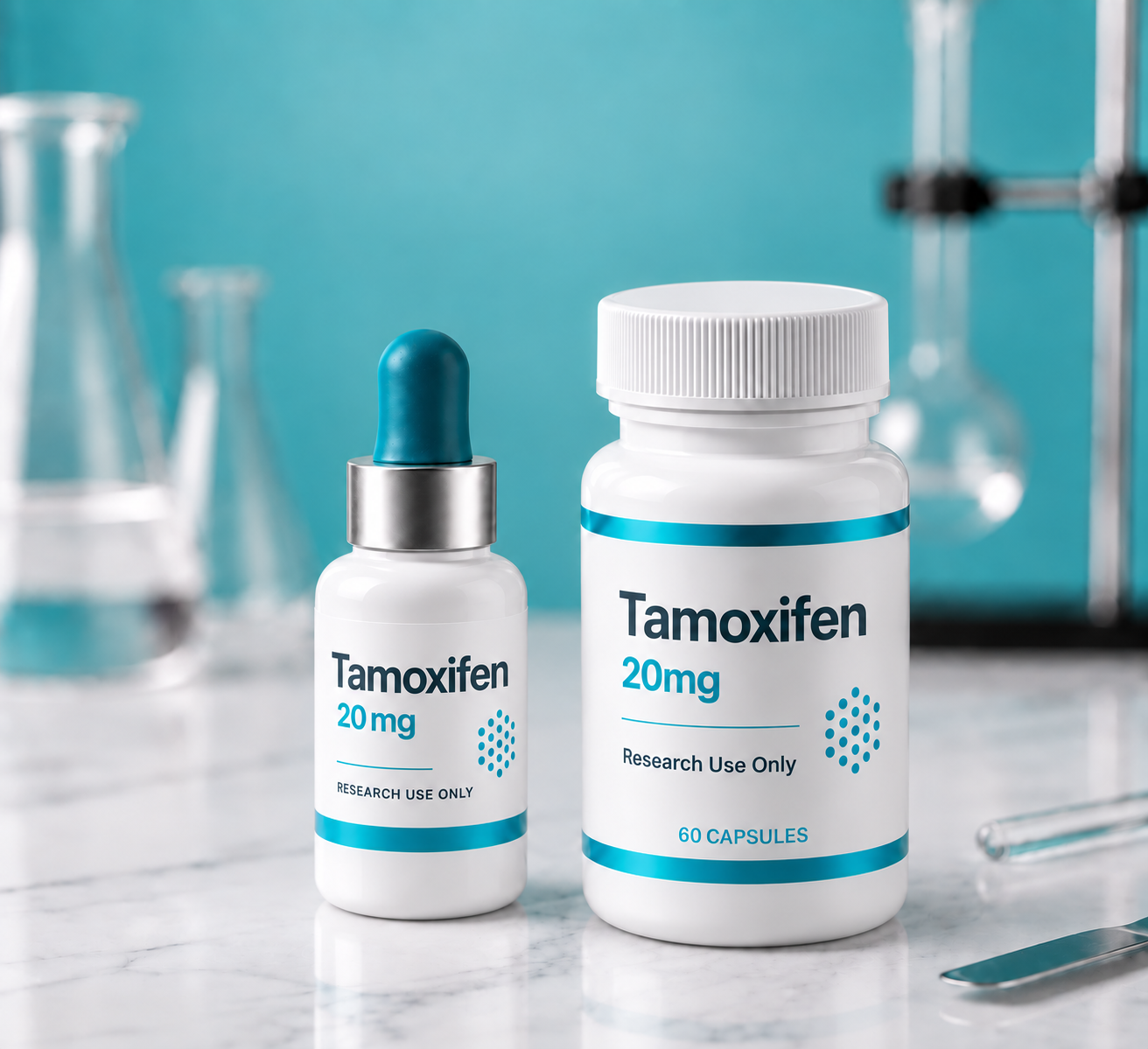 Tamoxifen, mock product photograph