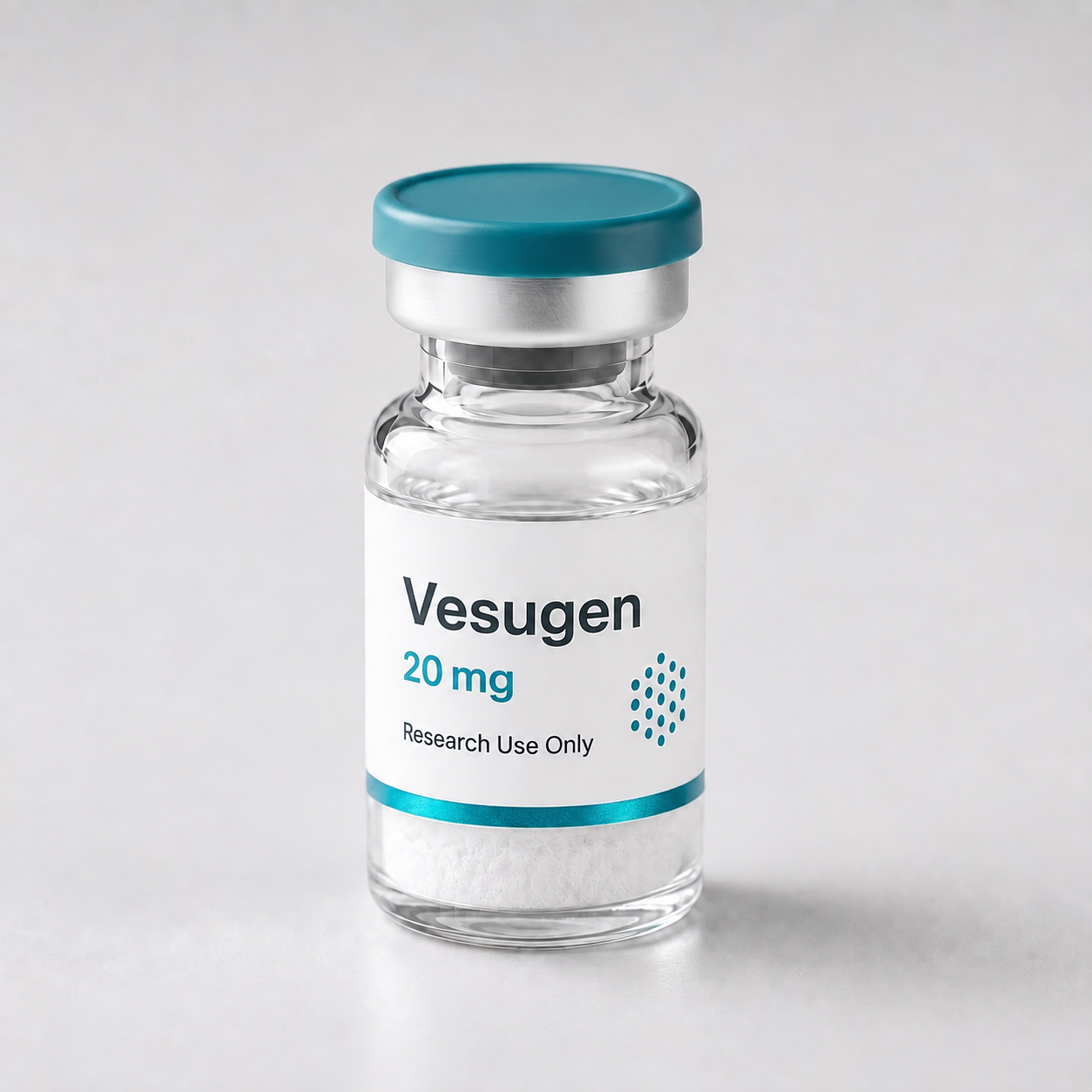 Vesugen vial, mock product photograph